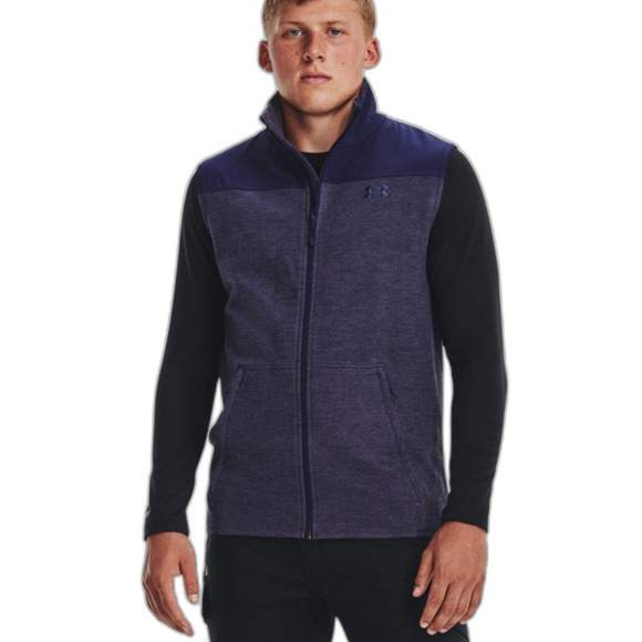 Under Armour navy fleece zippered specialist vest Size M - Picture 1 of 7